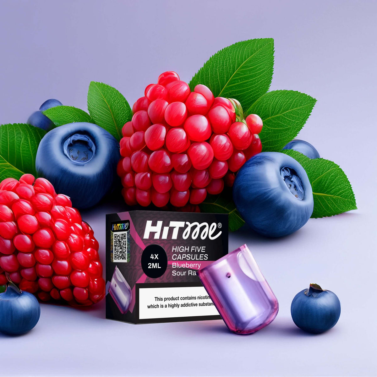 Hitme High Five Capsules – Blueberry Sour Raspberry 2%