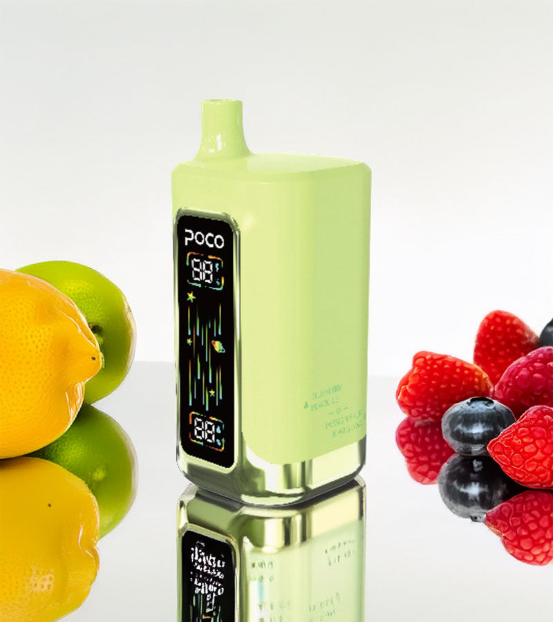 Poco FR 80000 – Strawberry Raspberry & Lemon Lime & Blueberry Black Ice & Passion Fruit Kiwi Guava 5%