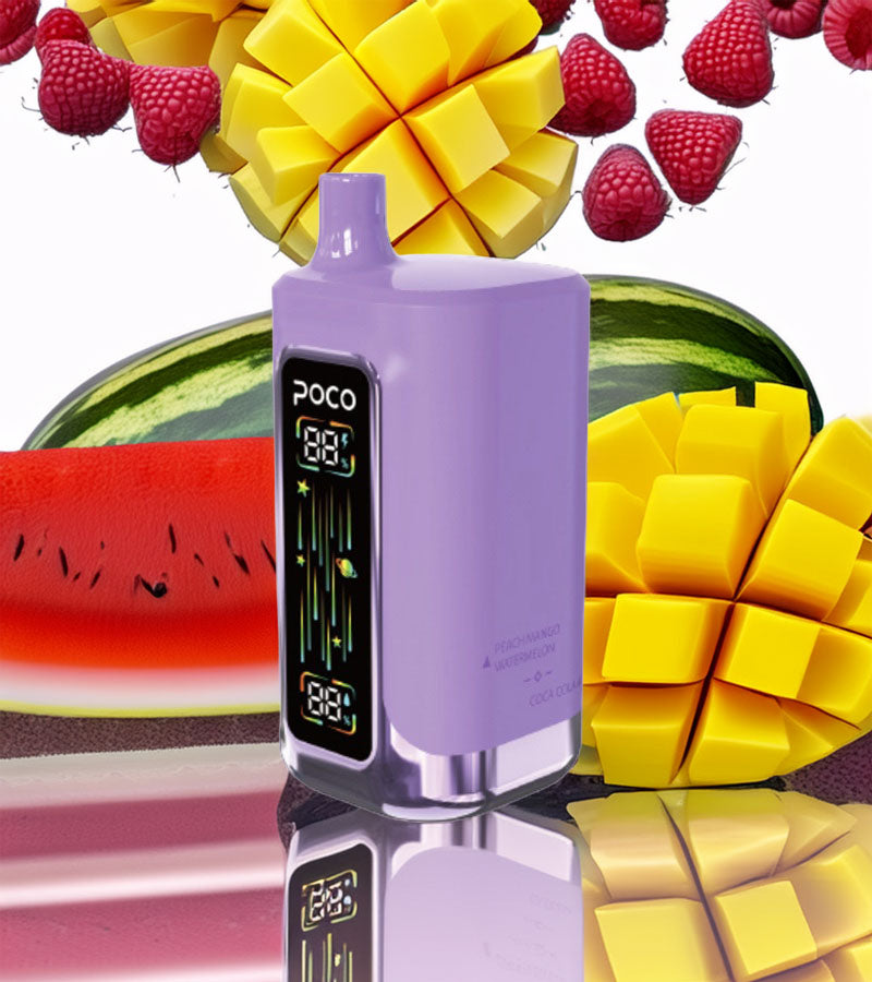 Poco FR 80000 – Aloe Grape & Raspberry Peach Lime & Peach Mango Watermelon & Coca Cola 5%