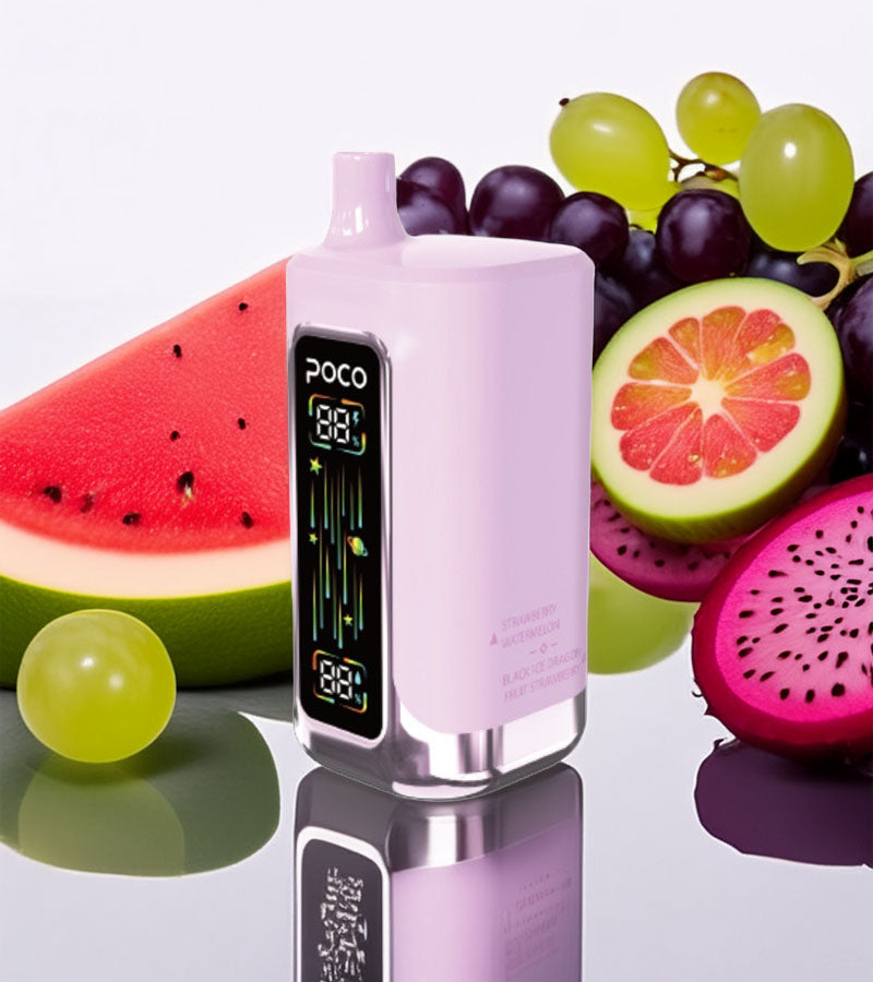 Poco FR 80000 – Strawberry Grape & Apple Peach & Strawberry Watermelon & Blackice Dragon Fruit Strawberry 5%